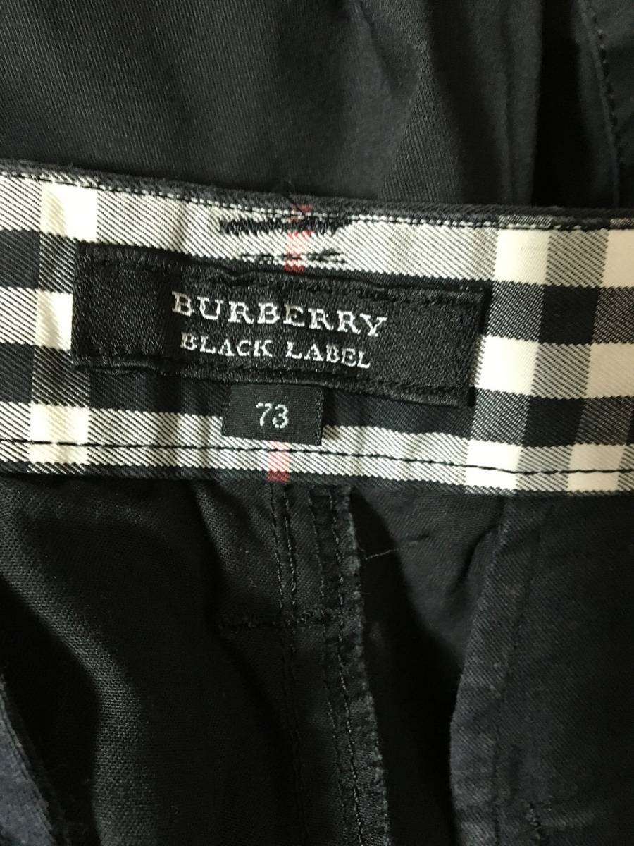 P722☆【ストレッチ カーゴパンツ 黒】BURBERRY BLACK LABEL バーバリー ブラックレーベル 73_画像4