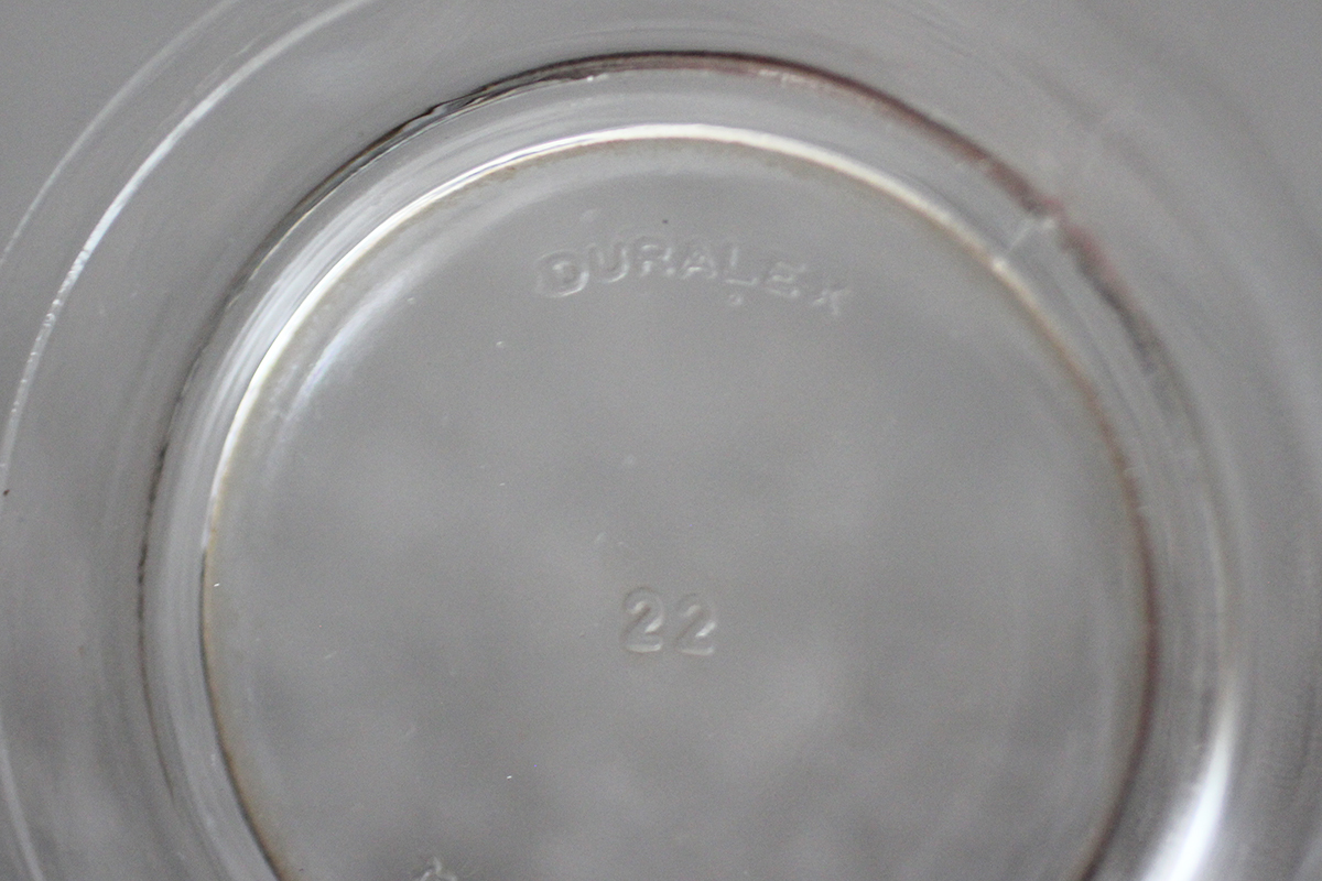 ヴィンテージ デュラレックス DURALEX ガラス カップ ソーサー 5客 セット フランス製 MADE IN FRANCE カフェ 食器 耐熱 コーヒー ティーの画像5