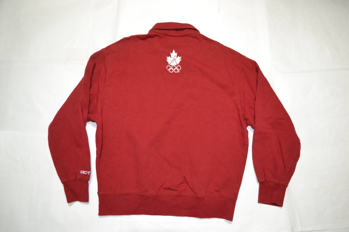 674　ROOTS　ルーツ　カナダ　オリンピックモデル　スウェットジャケット　Mサイズ　レッド_画像5
