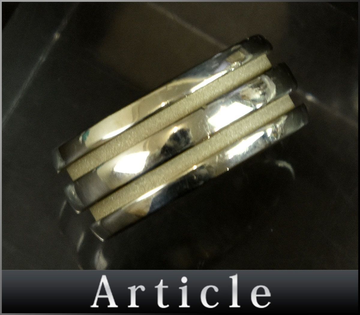 169651□ Tiffany&co ティファニー グルーブド リング 指輪 ダブルライン アクセサリー Sv925 スターリング シルバー メンズ レディース/ E_画像1