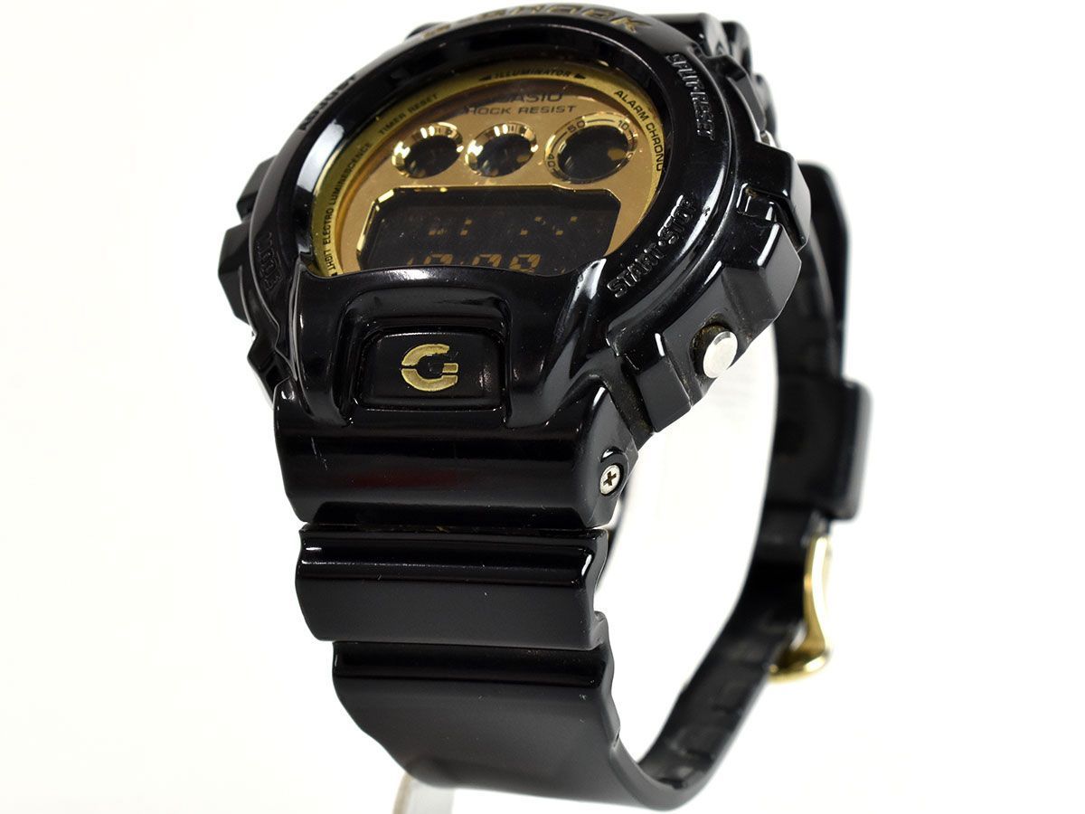168865□動作確認済 CASIO カシオ G-SHOCK 腕時計 クォーツ DW-6900CB 樹脂 ブラック 黒 ゴールド メンズ デジタル スポーツ/ D_画像2