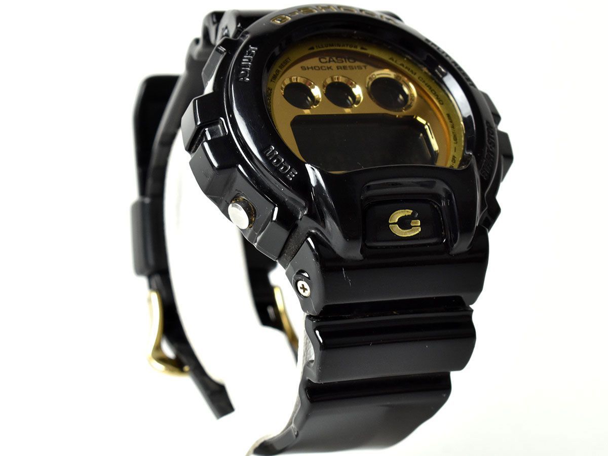 168865□動作確認済 CASIO カシオ G-SHOCK 腕時計 クォーツ DW-6900CB 樹脂 ブラック 黒 ゴールド メンズ デジタル スポーツ/ D_画像3