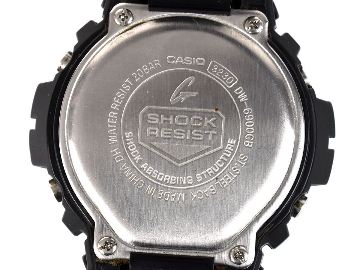 168865□動作確認済 CASIO カシオ G-SHOCK 腕時計 クォーツ DW-6900CB 樹脂 ブラック 黒 ゴールド メンズ デジタル スポーツ/ D_画像9