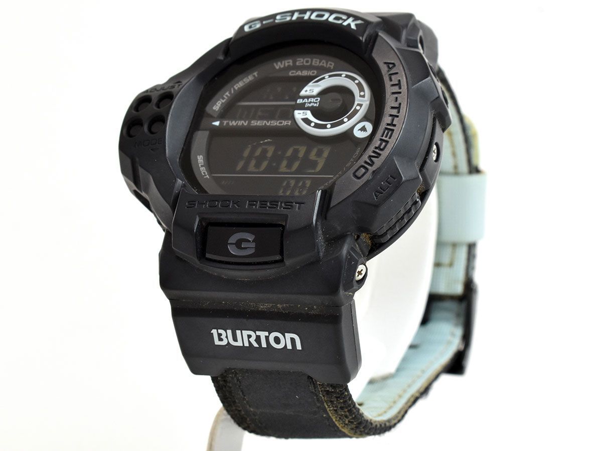 H0246□動作確認済 訳あり CASIO カシオ G-SHOCK BURTON 腕時計 クォーツ GDF-100BTN ブラック スカイブルー メンズ デジタル/ D_画像2