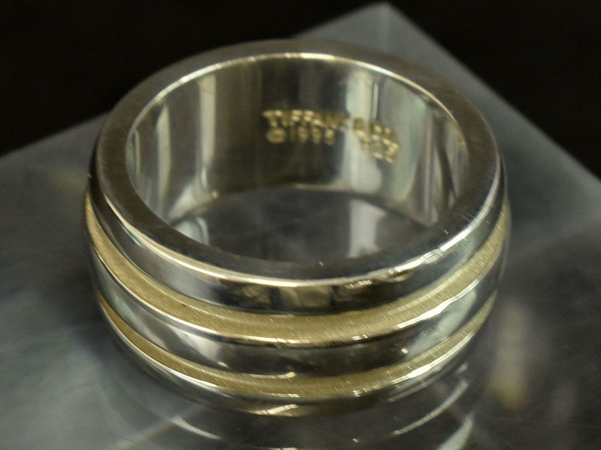 169651□ Tiffany&co ティファニー グルーブド リング 指輪 ダブルライン アクセサリー Sv925 スターリング シルバー メンズ レディース/ E_画像5