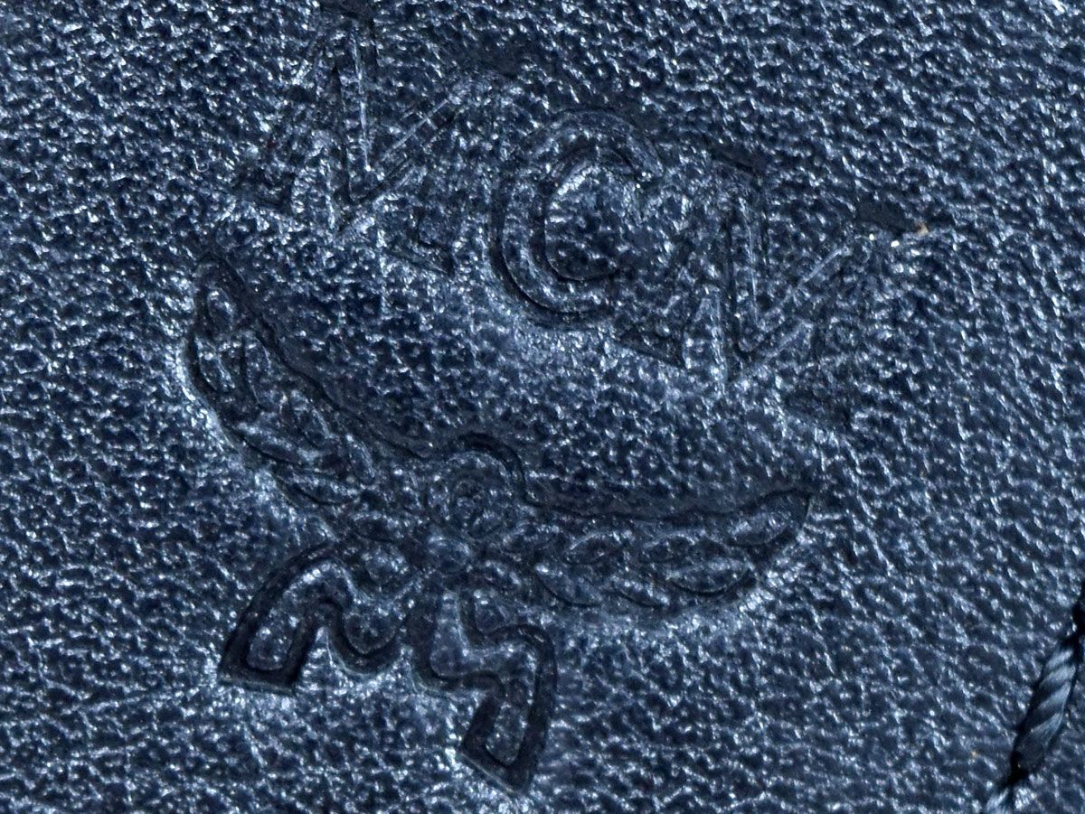 168618〇 MCM エムシーエム ヴィセトス ロゴグラム アクセサリーポーチ ショルダーバッグ PVC レザー 革 キャメル ブラック/ B_画像6