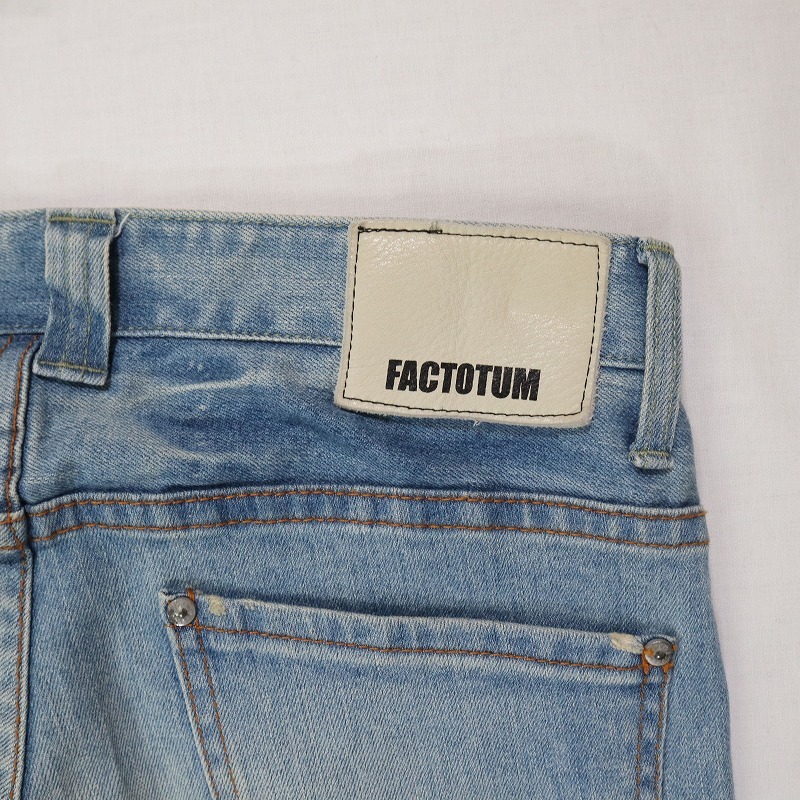 FACTOTUM ファクトタム スリムストレートジーンズ ストレッチデニムパンツ 01040127 メンズ 日本製 サイズ28 M相当