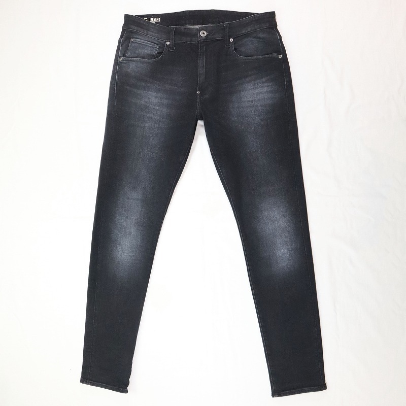 G-STAR RAW REVEND SKINNY ジースターロウ ストレッチスキニージーンズ ストレートデニムパンツ グレー メンズ W34 L相当_画像2