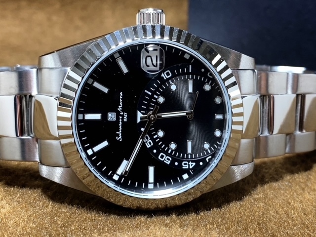 ２０２２年新作 当店限定 新品 サルバトーレマーラ SALVATORE MARRA 正規品 腕時計 クオーツ腕時計 アンティーク腕時計 シルバー ブラック_画像6