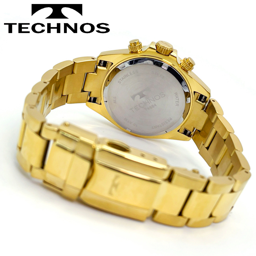 1円【新品正規品】TECHNOS テクノス メンズ 腕時計 アナログ 多機能 クロノグラフ クオーツ 10気圧防水 ステンレス ゴールド シルバー_画像5