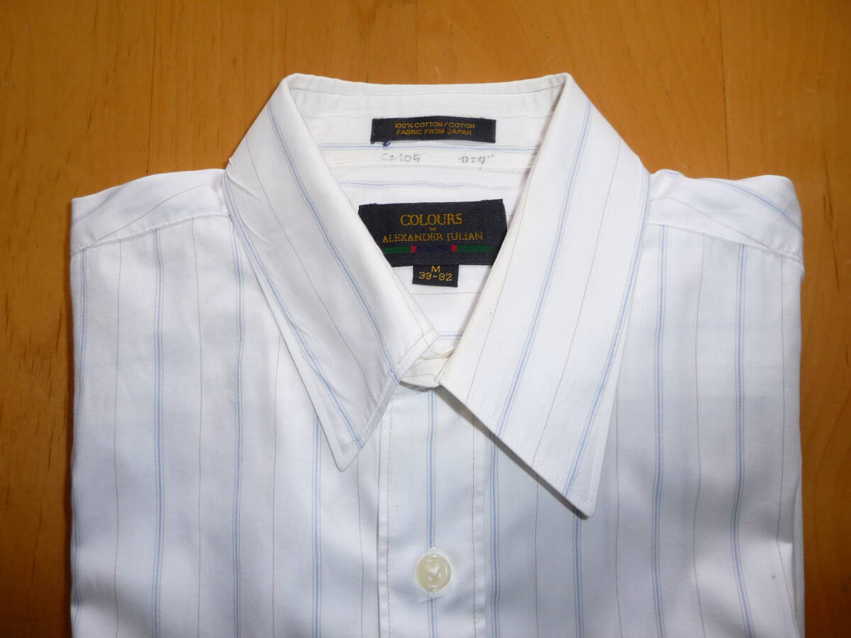 2枚セット アレクサンダージュリアン ワイシャツ ストライプ & ボタンダウン シャツ グレー_画像3