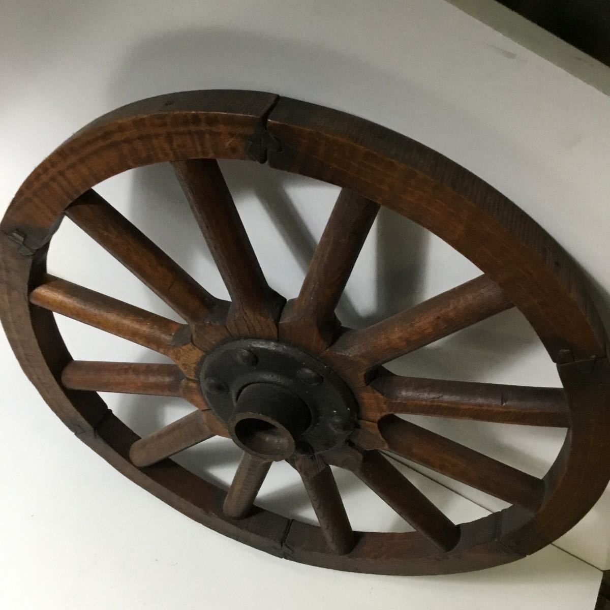 馬車 車輪 木製 アンティーク ホイール インテリア タイヤ antique wheel wooden TS1Z_画像2