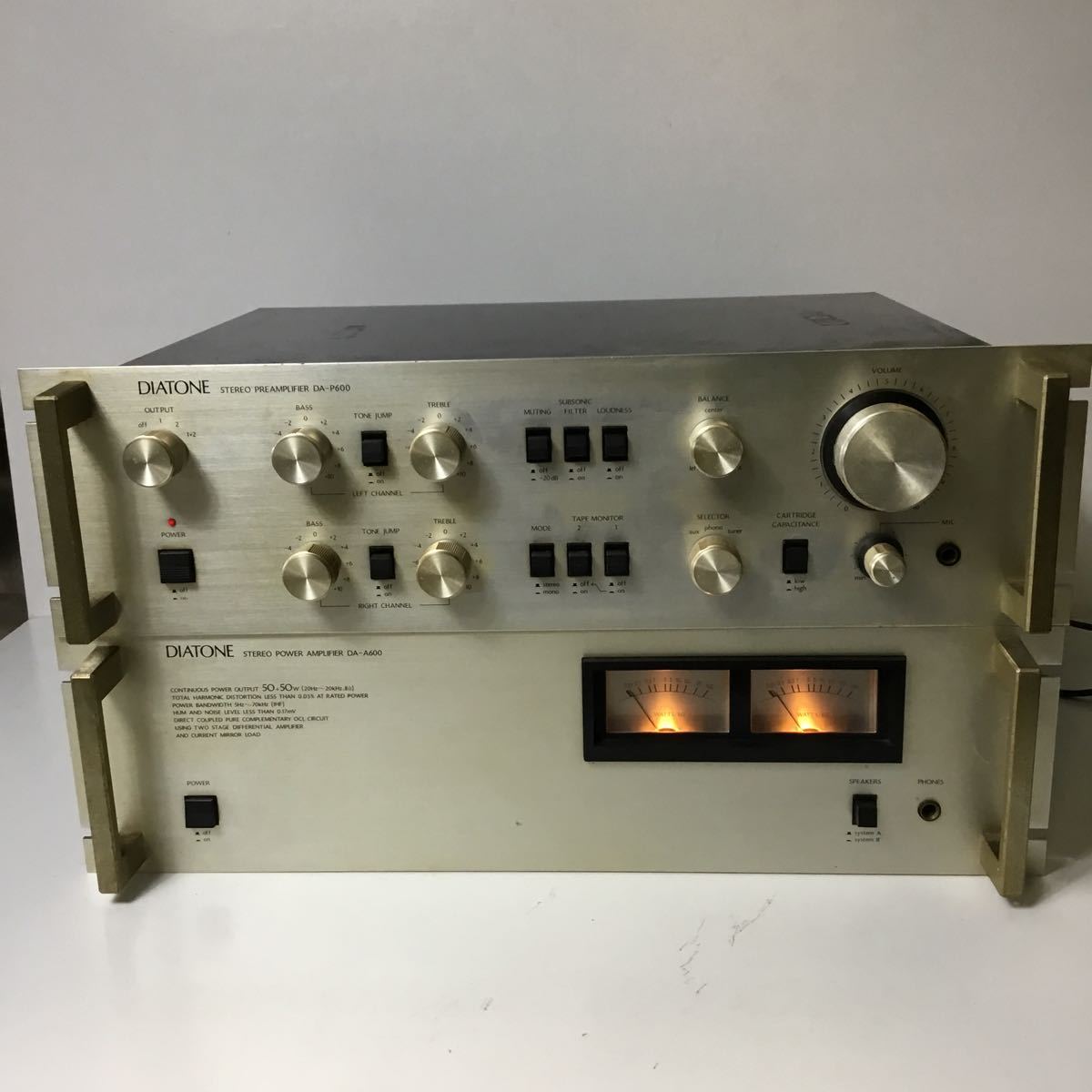 DIATONE DA-P600 DA-A600 ステレオ プリアンプ パワーアンプ DIATONE DA-P600 DA-A600 ステレオ プリアンプ パワーアンプ