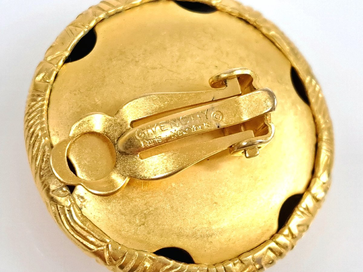 ジバンシィ　GIVENCHY　くるみボタンモチーフ　ラウンド　イヤリング　直径2.5cm　ゴールドカラー　YAS-10526_画像10