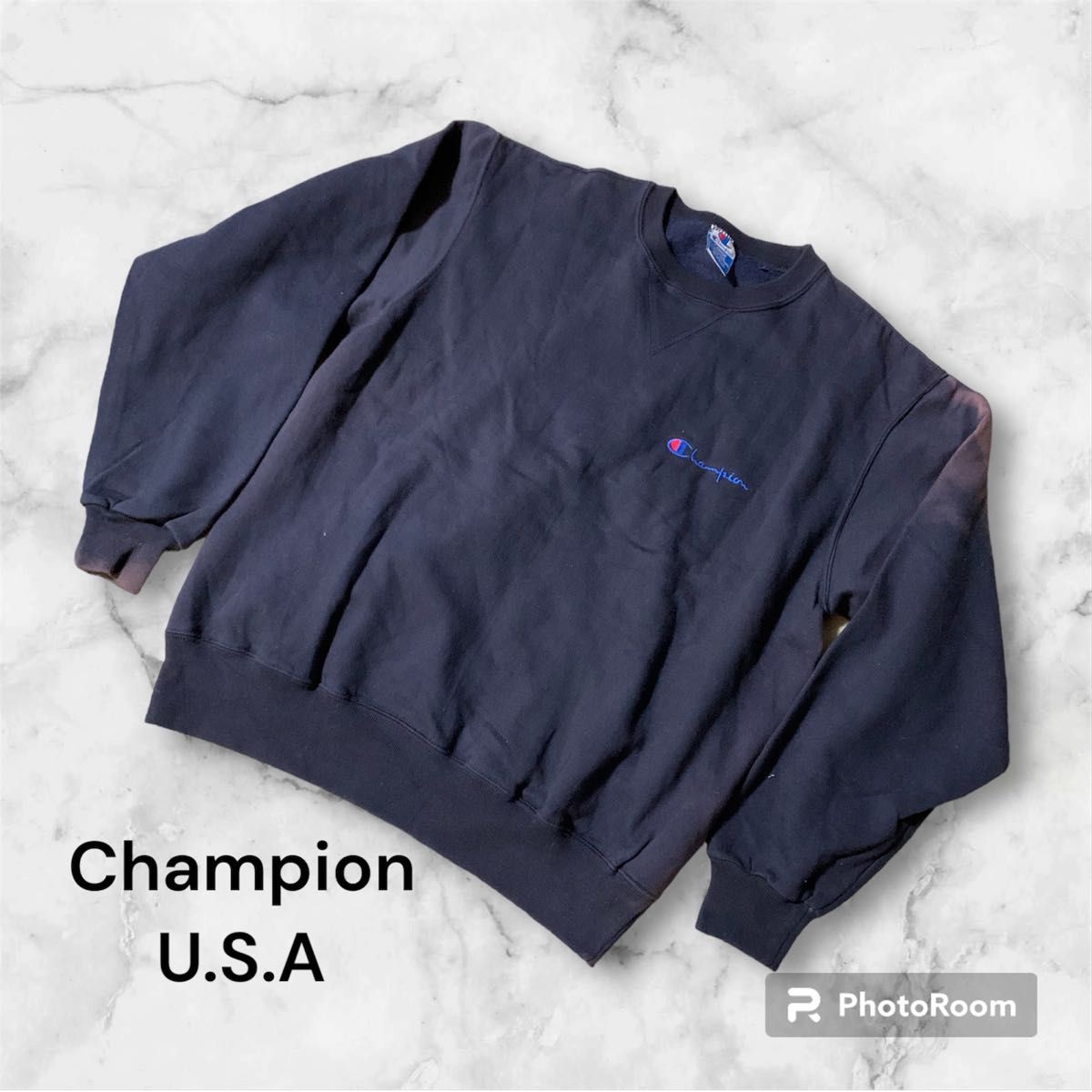 Champion U.S.A LARGE スエット トレーナー チャンピオン  ヴィンテージ　ダメージファッション　ボロ