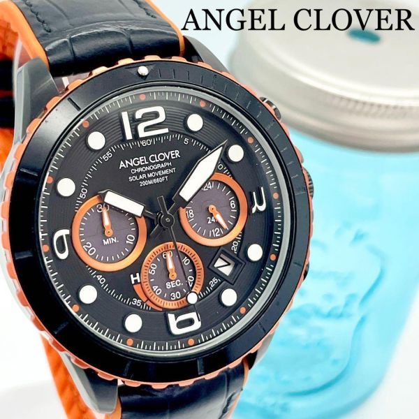 636 【美品】エンジェルクローバー時計　メンズ腕時計　ダイバー　ソーラー時計