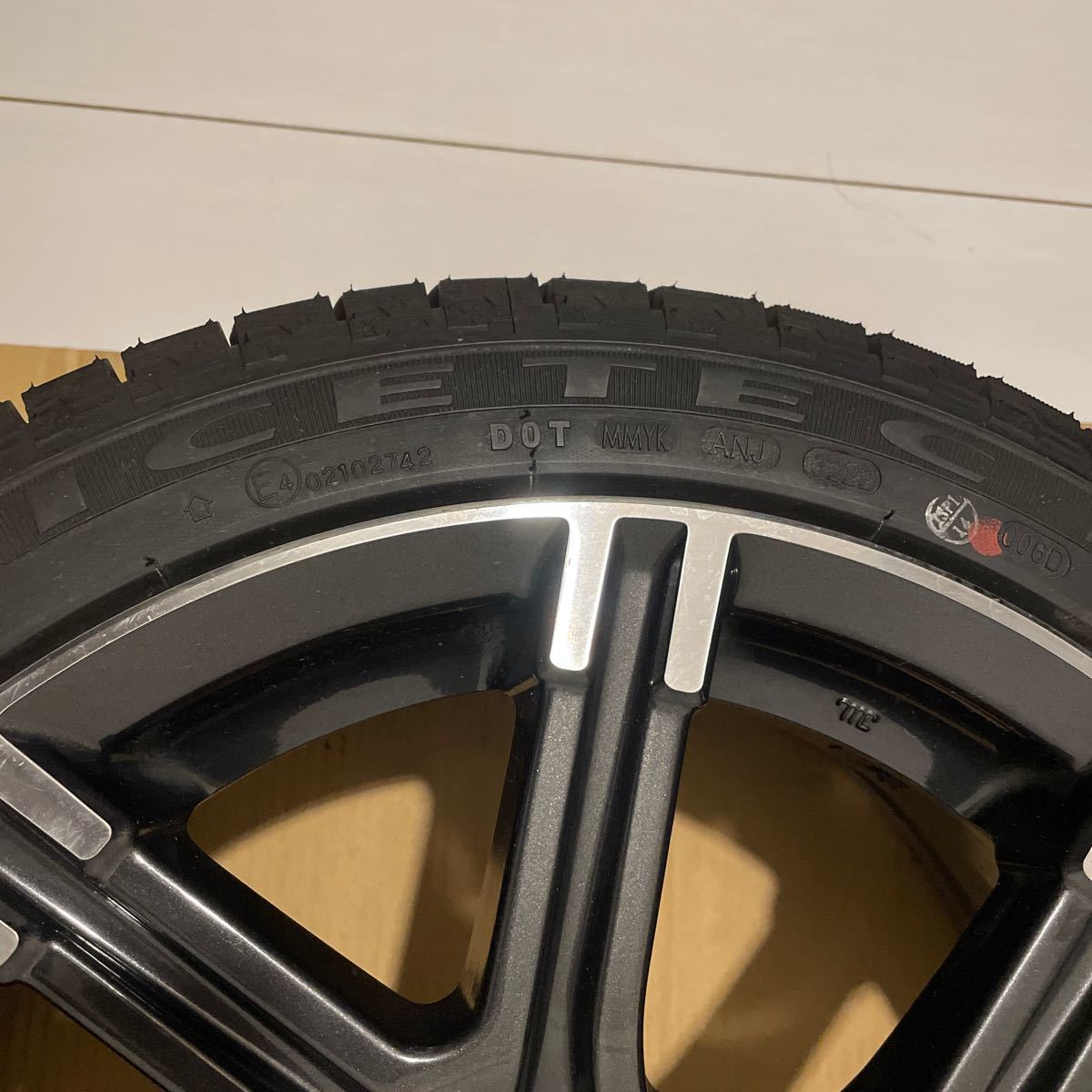 マーチ NISMO S 純正アルミホイール&スタッドレスタイヤ 4本セット 16インチ 7J+46 PCD100 4H 195/45R16 日産 ニスモ K13改 ノート 軽流用_画像8