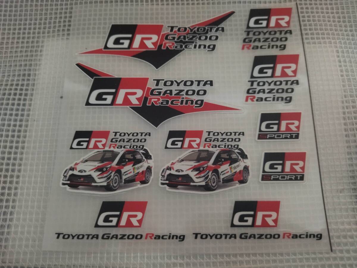送料無料 GR Racing ステッカー ver1 横12.5cm×縦12.3cm ① ガズーレーシングの画像2