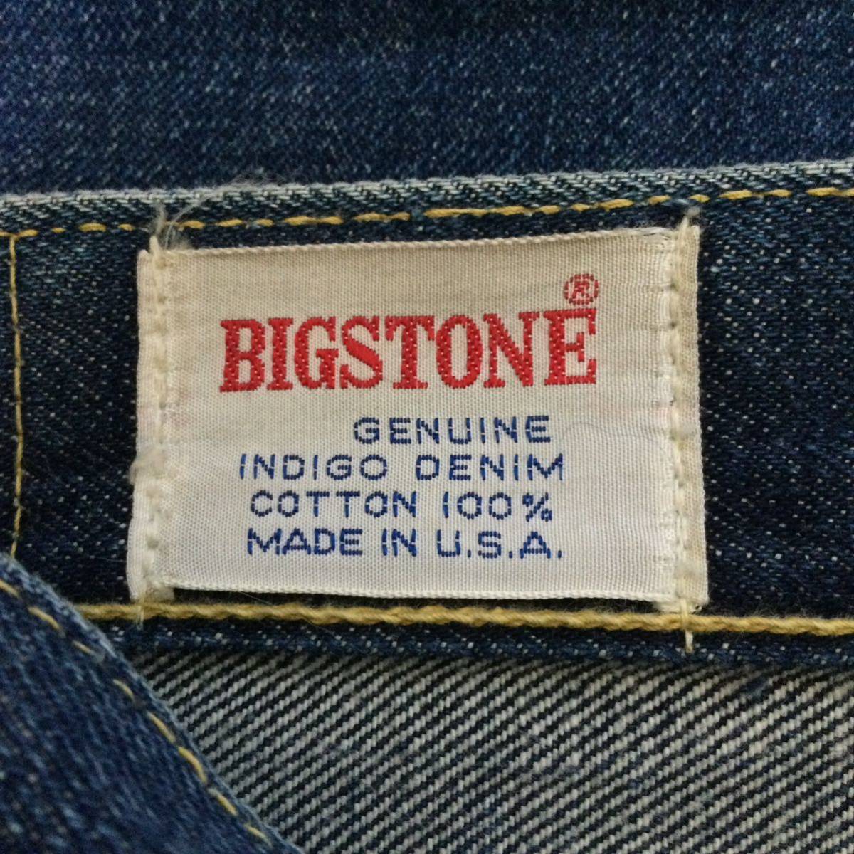 60-70'sビッグストーンBIGSTONEデニム パンツW34米国製ヴィンテージジーンズW86 L79/検USA製505リーバイス501xx 赤耳 Big E606BIGJOHN濃紺_画像6