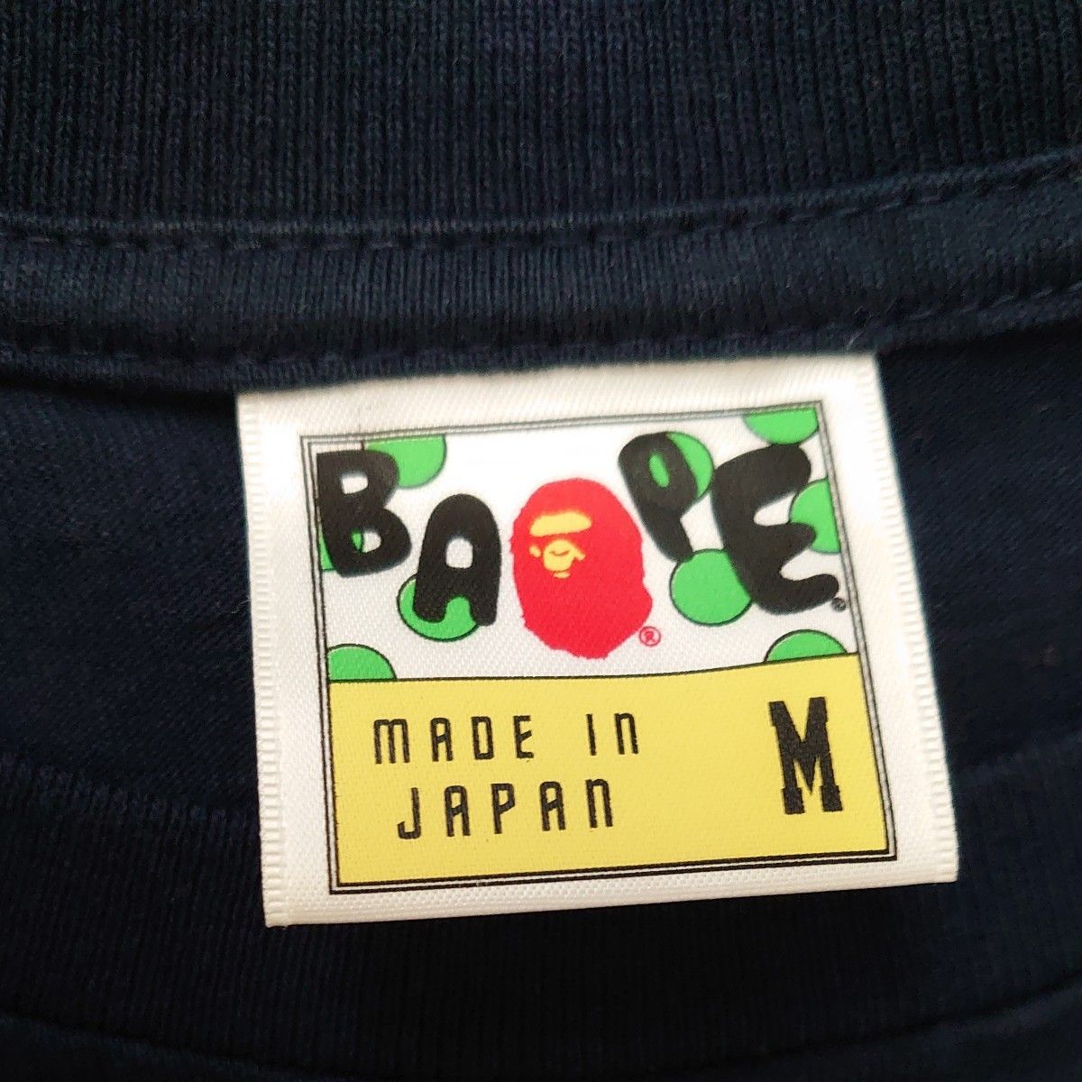 BAPE　アベイシングエイプ 　メンズ　Tシャツ　ネイビー