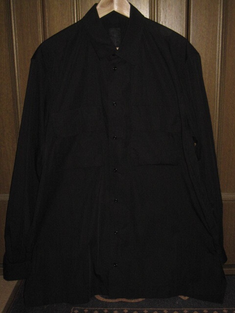  一度だけ使用 NIKE ESC Woven Shirt US M BLACK DN4096-010 ナイキ 胸ポケットウーブン長袖シャツ メンズ ブラック_画像2