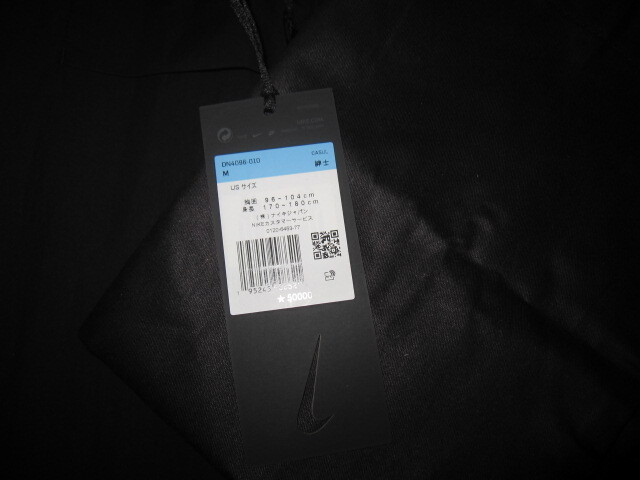  一度だけ使用 NIKE ESC Woven Shirt US M BLACK DN4096-010 ナイキ 胸ポケットウーブン長袖シャツ メンズ ブラック_画像6