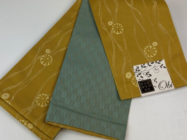 ▼三作▼新品税込 リバーシブル 半巾帯 ロングサイズ C4025 日本製の画像2