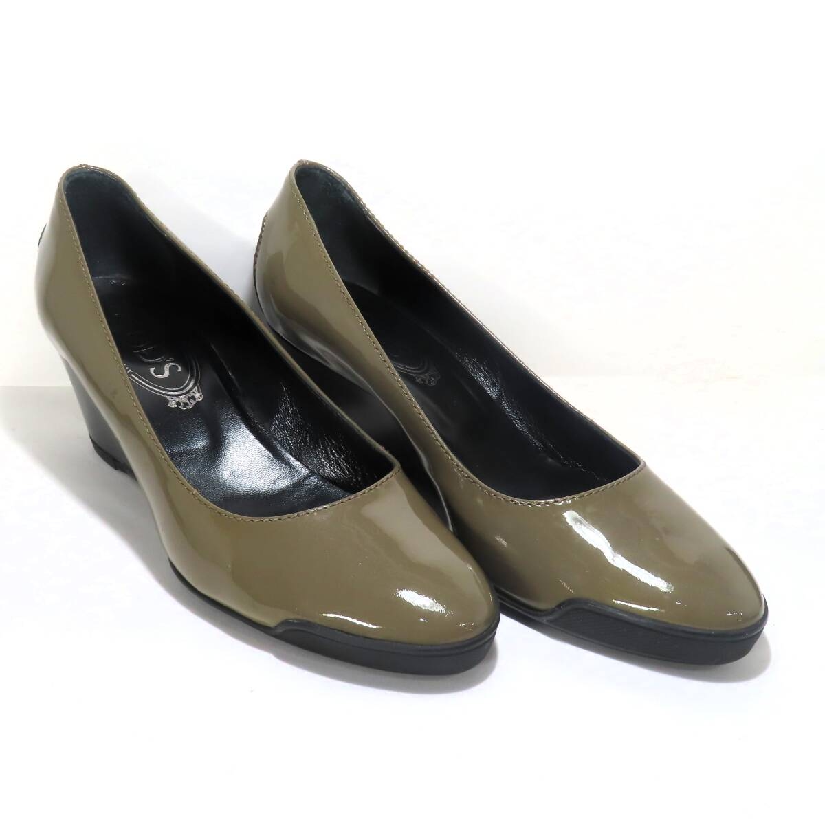 トッズ TOD'S フラットシューズ 35 1/2 ヌバック×エナメル トッズ TOD'S フラットシューズ 35 1/2 ヌバック×エナメル