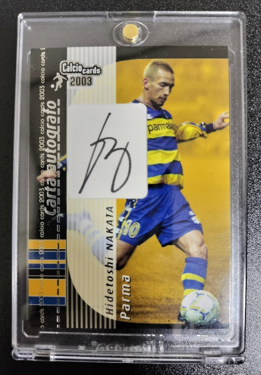 注目ショップ Autograph PANINI サンプル版 直筆サインカード 中田英寿