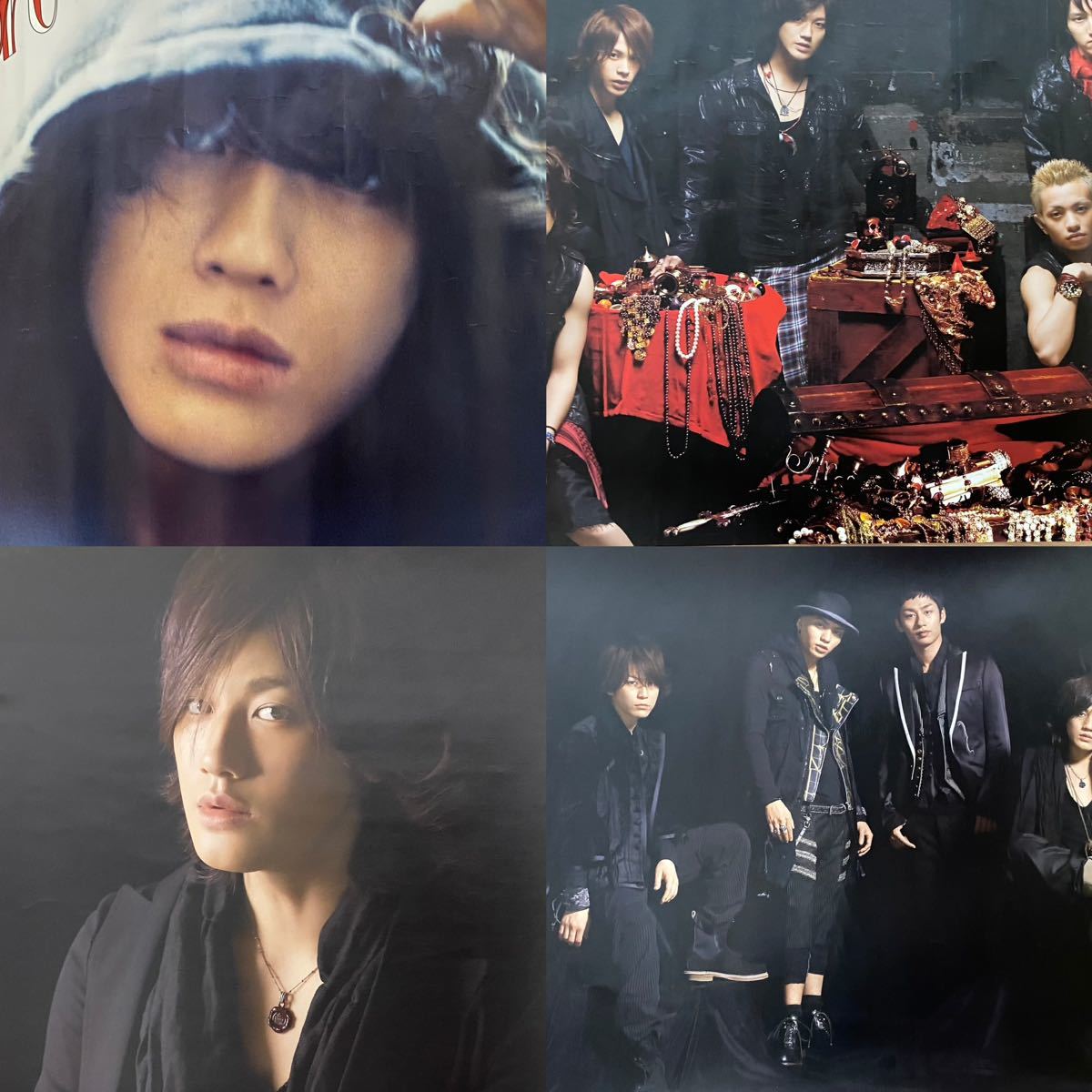 M10204【ポスター】KAT-TUN 赤西仁 4枚まとめて K亀梨 和也 A赤西 仁 T田口 淳之介 T田中 聖 U上田 竜也 N中丸 雄一初期メンバー_画像1