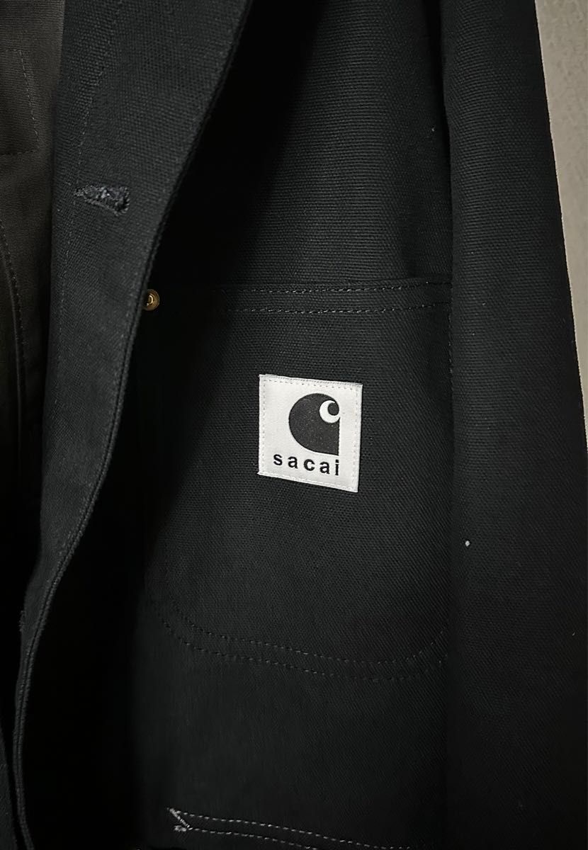 sacai×Carhartt WIP Reversible Duck Coat BLACK サイズ2 新品未 sacai×Carhartt WIP Reversible Duck Coat BLACK サイズ2 新品未
