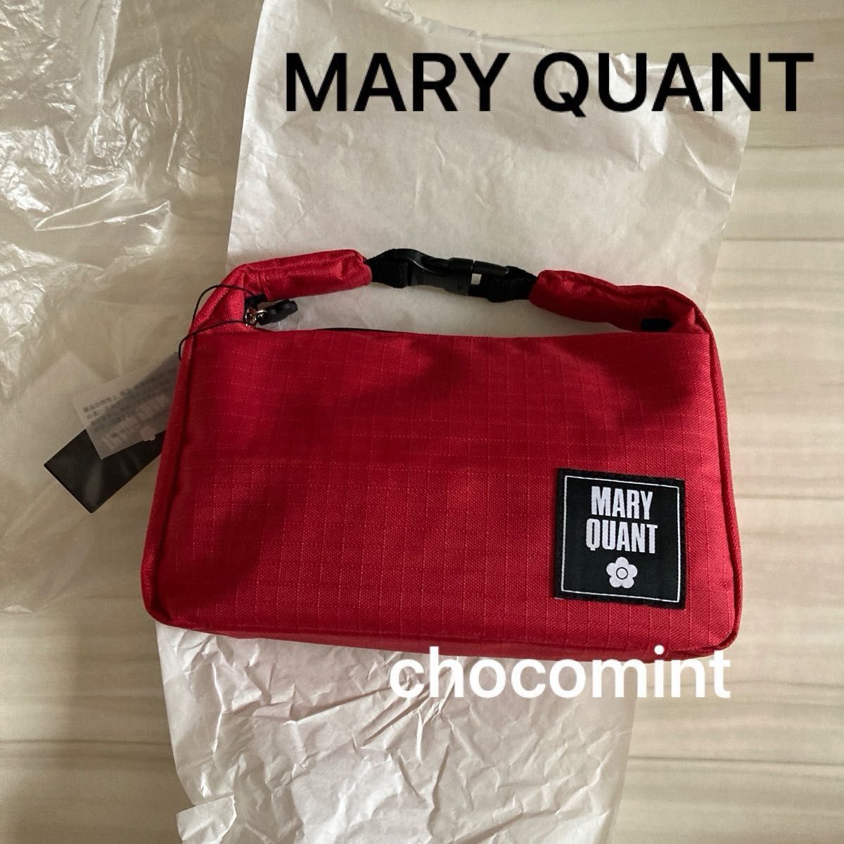 専用　　★マリークワント★リップストップライト ポシェットポーチM（レッド）MARY QUANT/マリクワ/デイジー/ショルダー