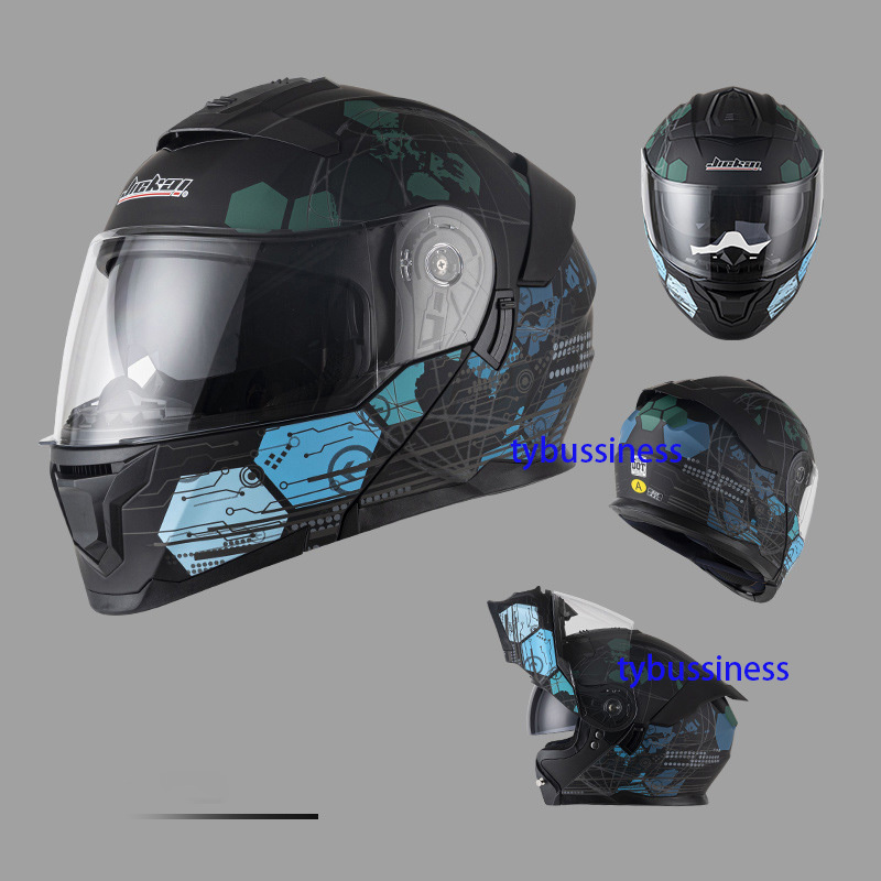 新入荷JIEKAIフルフェイスヘルメット ダブルレンズ バイクヘルメット 安全ヘルメット DOT_画像2
