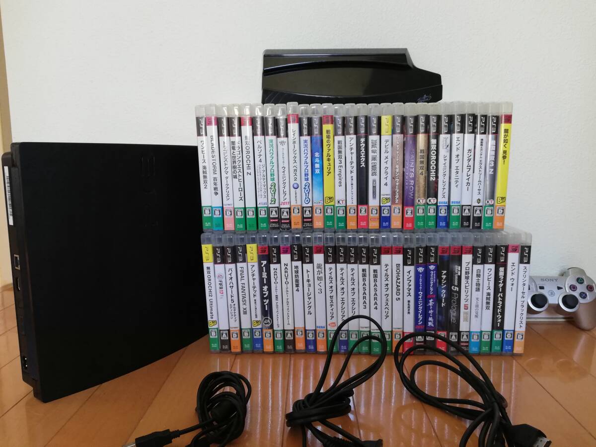 PS3 本体 CECH-2000A ソフト 50本以上 500GB 縦置きスタンド PS3 本体 CECH-2000A ソフト 50本以上 500GB 縦置きスタンド