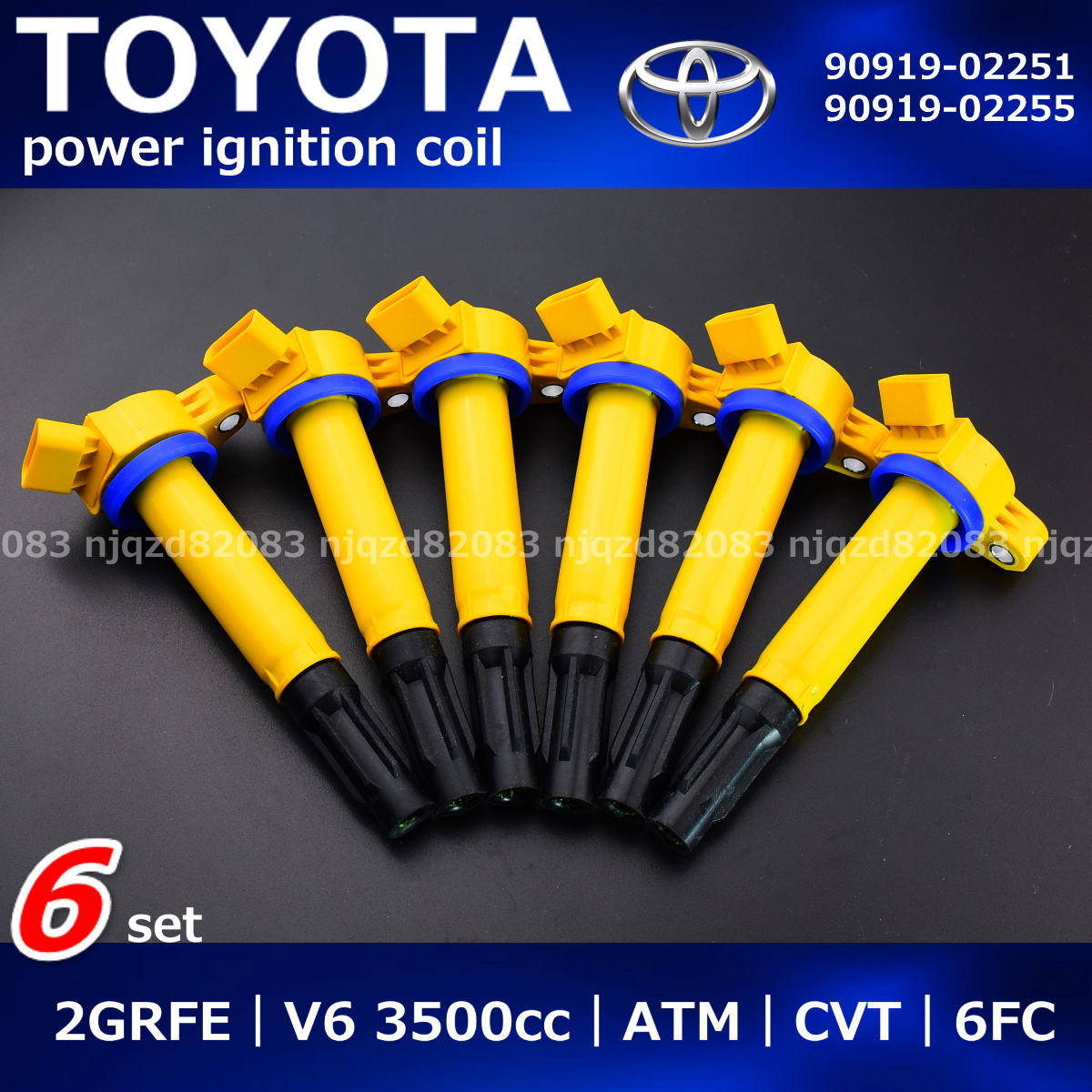  Toyota Harrier power ignition coil GSU30W GSU31W GSU35W GSU36W 2GRFE plug set 90919-02251 90919-02255