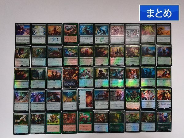 sA222q [まとめ] MTG Foil 緑 計50枚 Silhana Ledgewalker Dawn's Reflection 深き闇のエルフ 爆発的成長 もつれ樹 他_画像1