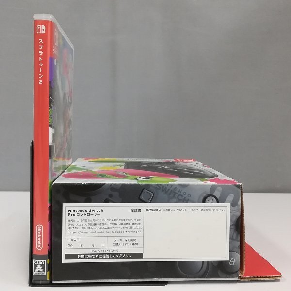 gH178a [動作品] Nintendo Switch Proコントローラー スプラトゥーン2 エディション + ソフト Splatoon2 | ゲーム X_画像3