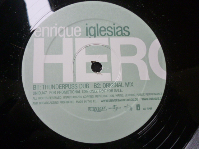 Enrique Iglesias / Hero 12X2+1 レア 3枚セット アップリフト LATIN VOCAL Original Mix / MARK! / Minge Binge / Thunderpuss_画像8