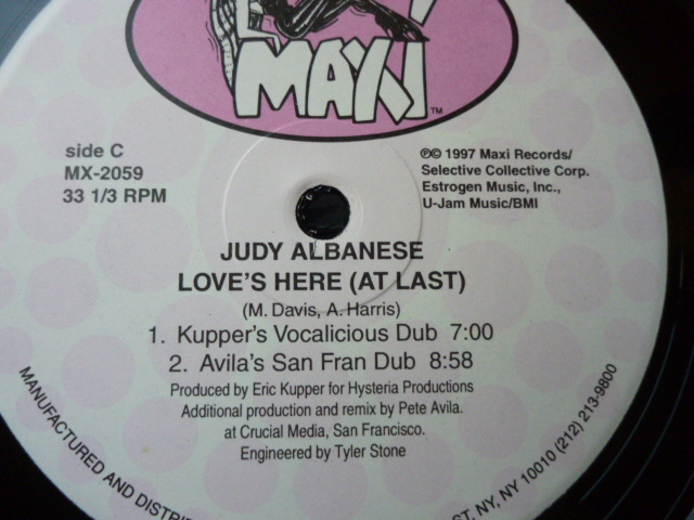 Judy Albanese / Love's Here (At Last) 2枚組 12 シュリンク付 アップリフトVOCAL HOUSE Eric Kupper, D.J. Disciple 試聴_画像5