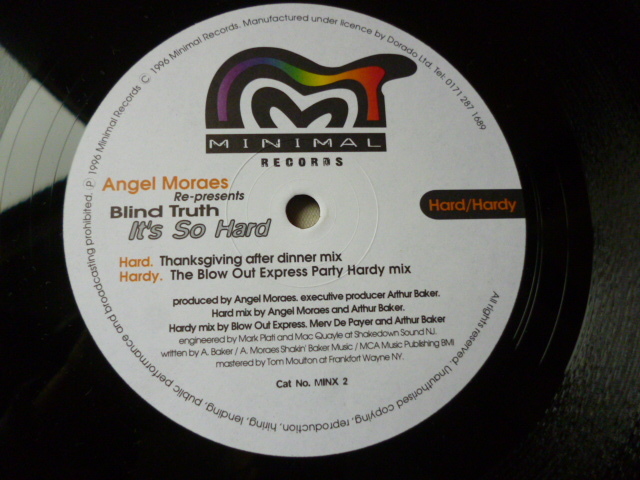 Angel Moraes Re-Presents Blind Truth / It's So Hard グルーヴィDEEP HOUSE 12 アグレッシブ・サウンド　試聴_画像2