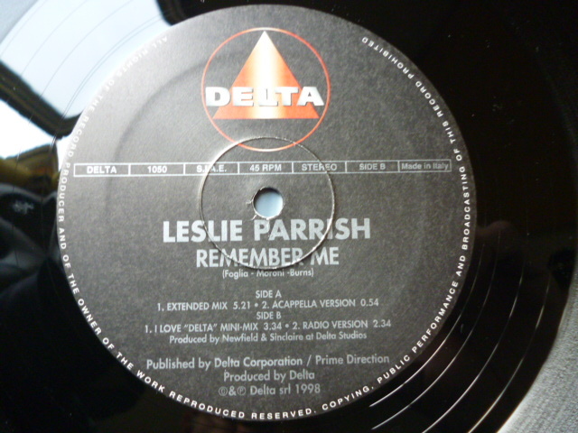 Leslie Parrish / Remember Me レア EUROBEAT CLASSIC 名曲 頭文字D SUPEREUROBEAT テーマ曲　12　試聴_画像3