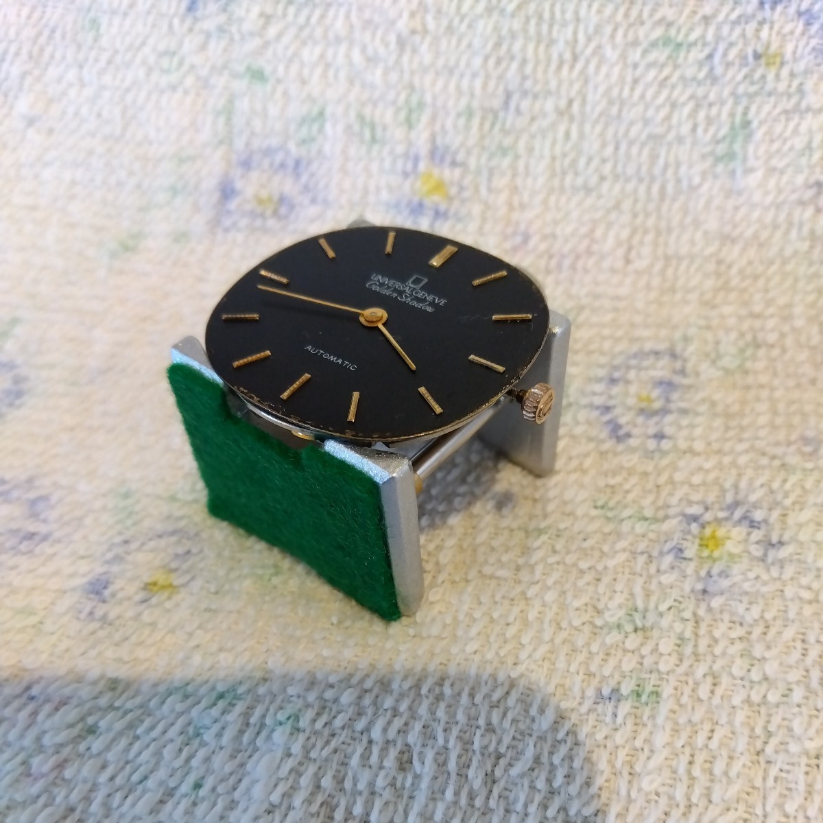 【再値下げ】置き時計 ユニバーサル ゴールデンシャドウ スタンド 置台付の画像2