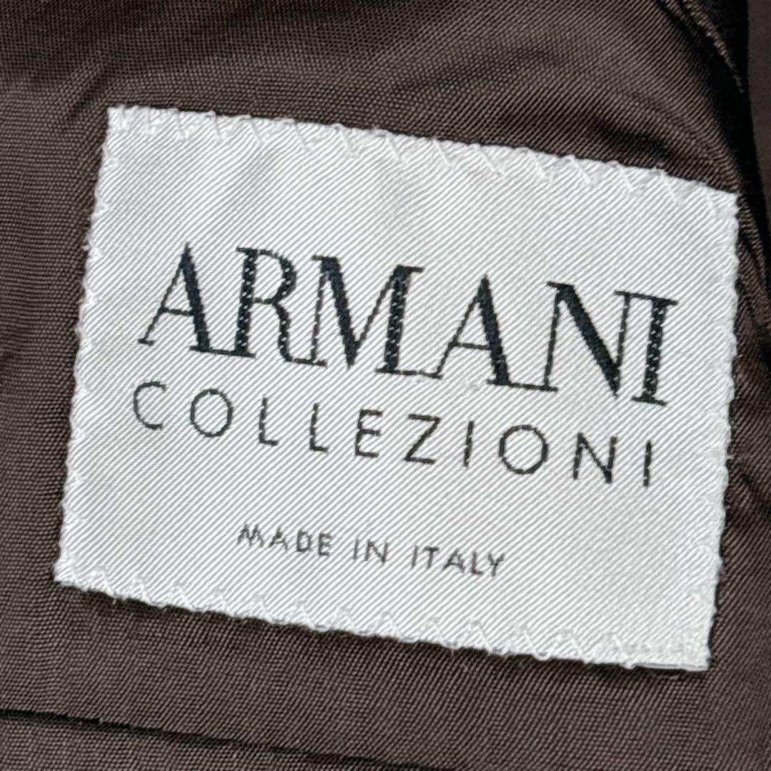 1円 美品 アルマーニ コレッツォーニ ARMANI COLLEZION【極上の手触り】 カシミヤ混 テーラードジャケット 総裏 ダークブラウン L 48_画像8