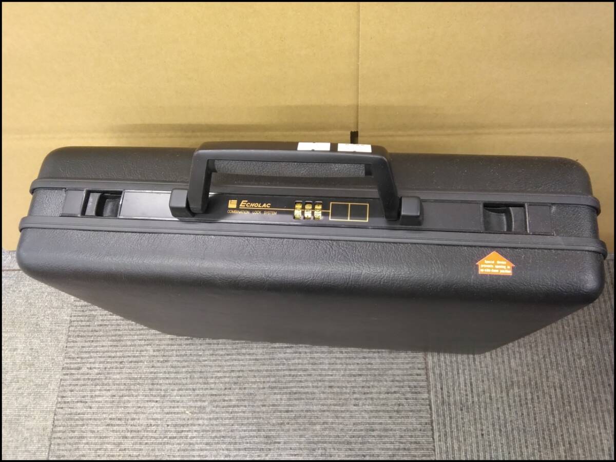 M865 新37 現状品 アタッシュケース ECHOLAC COBINTION LOCK SYSTEM ワンハンドルバッグ ビジネスバッグ 2/14の画像2