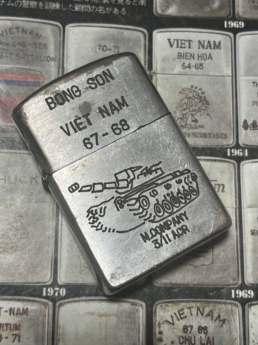 1967 year made Vietnam Zippo -[ tank ]BONG SON Vintage military that time thing 