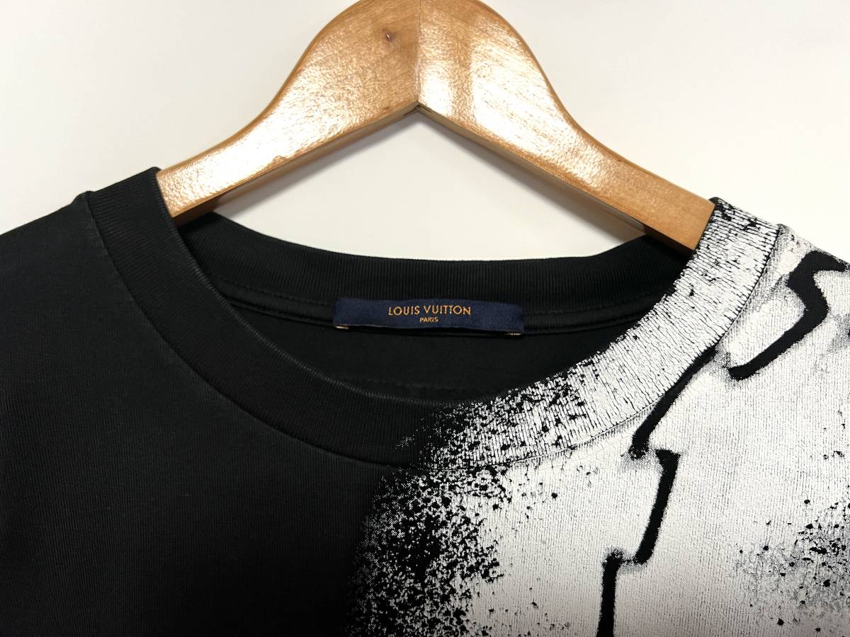 即完売 2019年 メンズ 人気 ルイヴィトン ヴァージル アブロー LV チェーン 半袖 Tシャツ M LOUIS VUITTON ブラック 黒 カットソー の画像9
