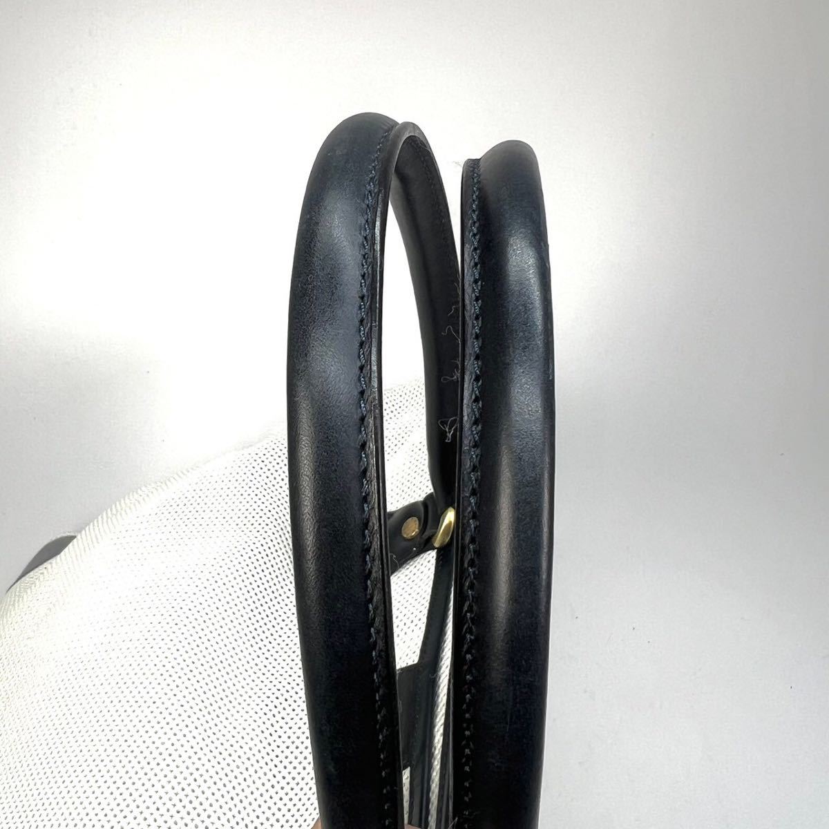 F.CLIO エフクリオ　トートバッグ　　ホワイト　ネイビー　レザー　メンズ　鞄