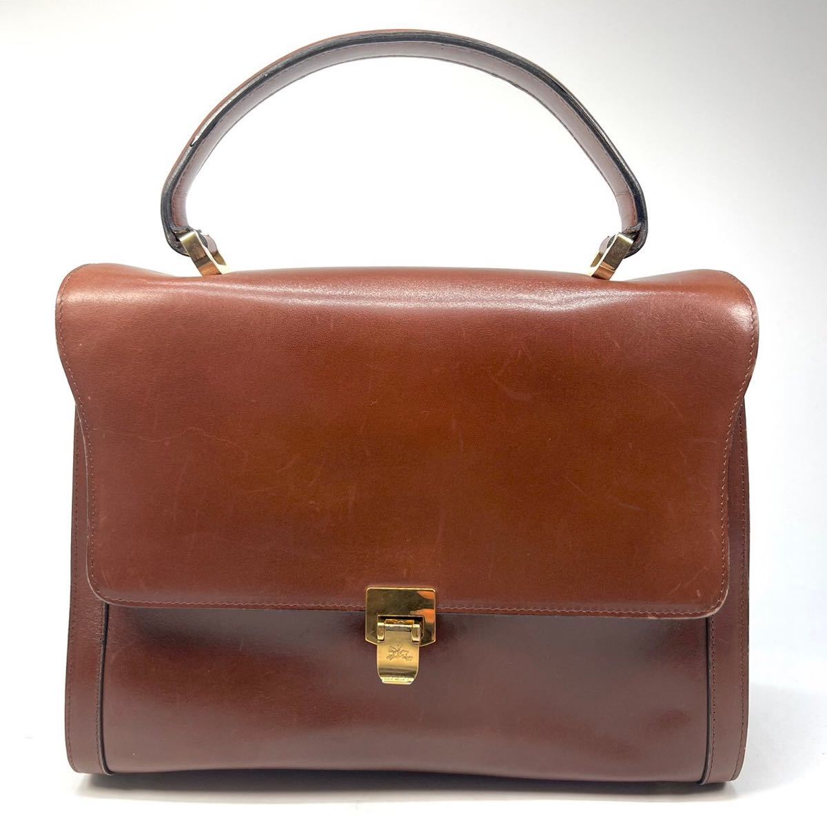 TANINO CRISCI タニノクリスチー ハンドバッグ レザー ブラウン TANINO CRISCI タニノクリスチー ハンドバッグ レザー ブラウン