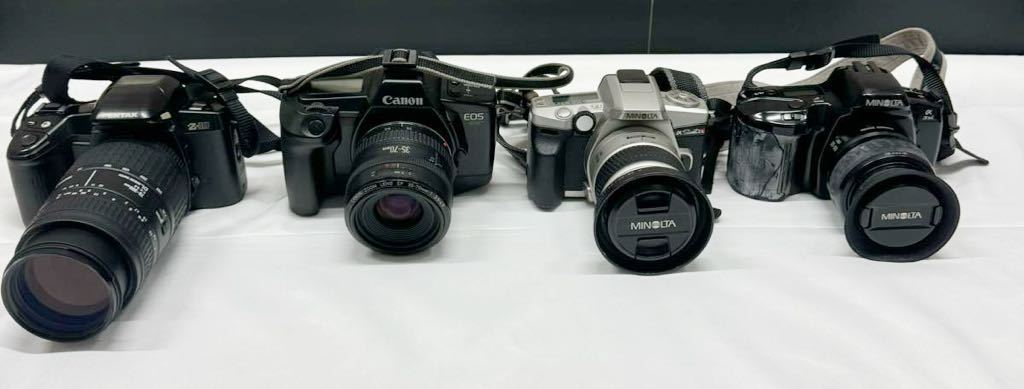 カメラまとめ4個セット PENTAX Z-10 Canon EOS 630 MINOLTA α 3xi α SweetⅡ L フィルムカメラ レンズセット【k2857】_画像1