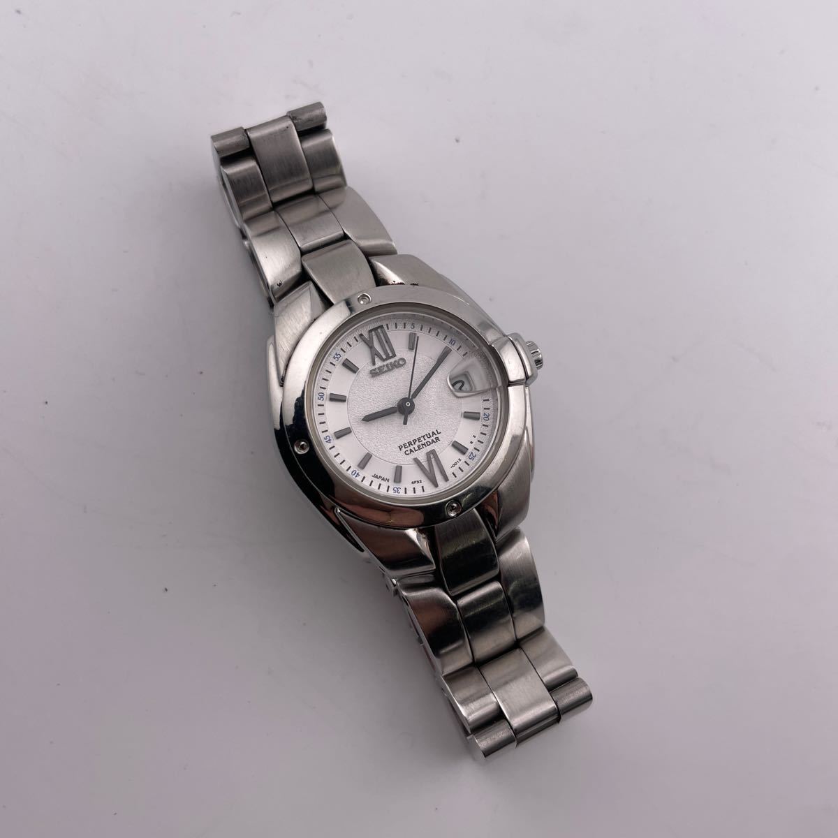 2個まとめ セイコー SEIKO EXCELINE 1421-5300 クォーツ レディース 腕時計 PERPETUAL CALENDAR 4F32-0010 【a1634】_画像5